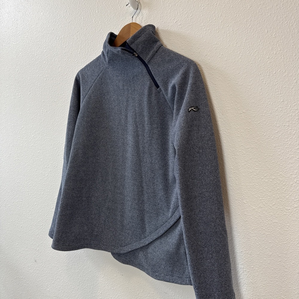 Kjus Gray Zip Lagenlook Pullover Sweatshirt Womens Size Large - Picture 2 of 8